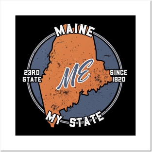 Maine My State Patriot State Tourist Gift Posters and Art